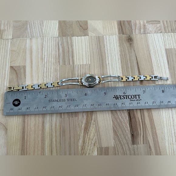 Rumours Ladies Watch Two Tone Bracelet Dark Gray Dial Gold Hands Markers - Picture 11 of 12